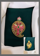 Mango Gandaberunda Pendant With Back Hook In Jadau - KP00115